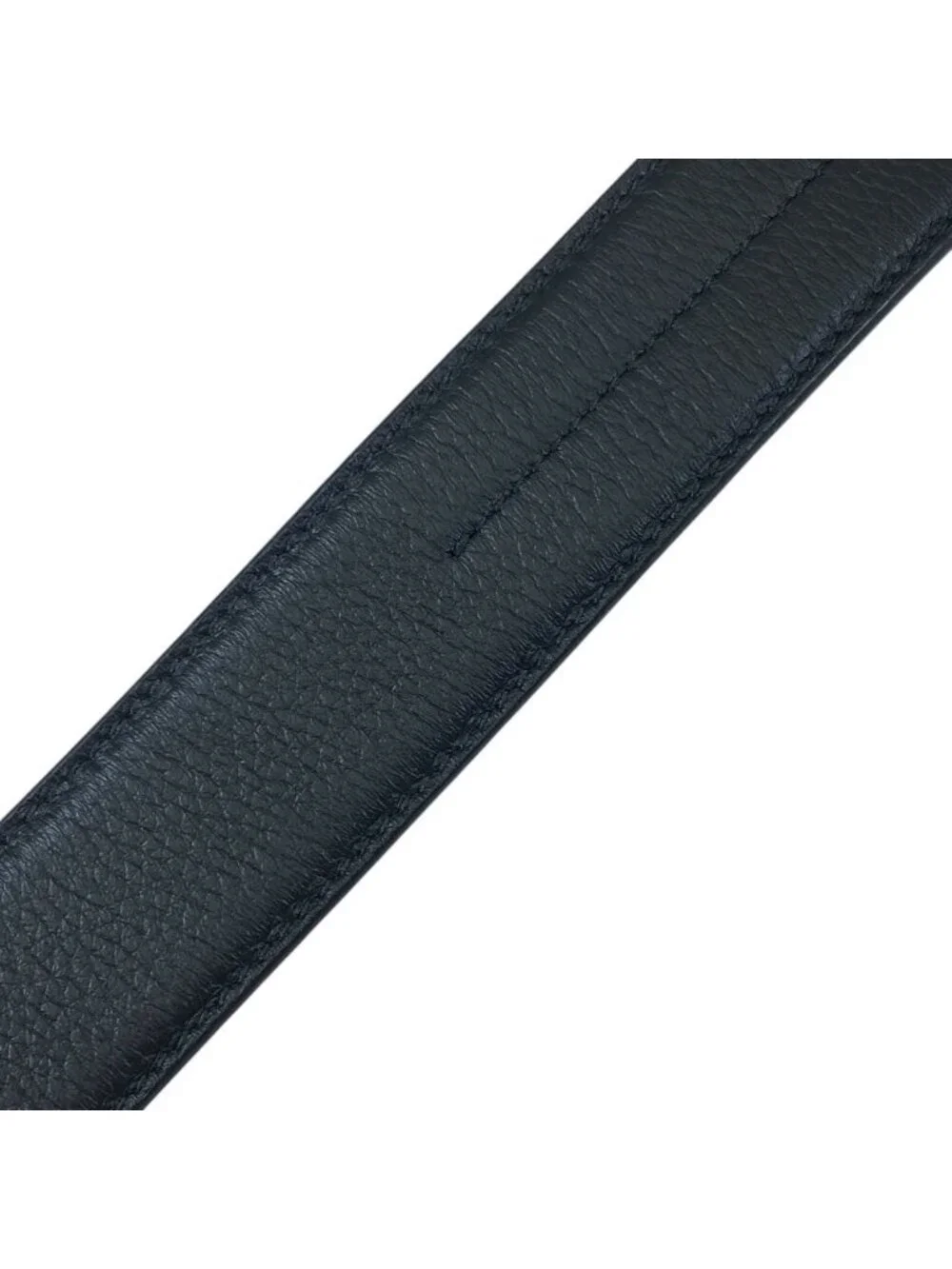 Dior Logo Buckle Belt Leather Black Daily Practical